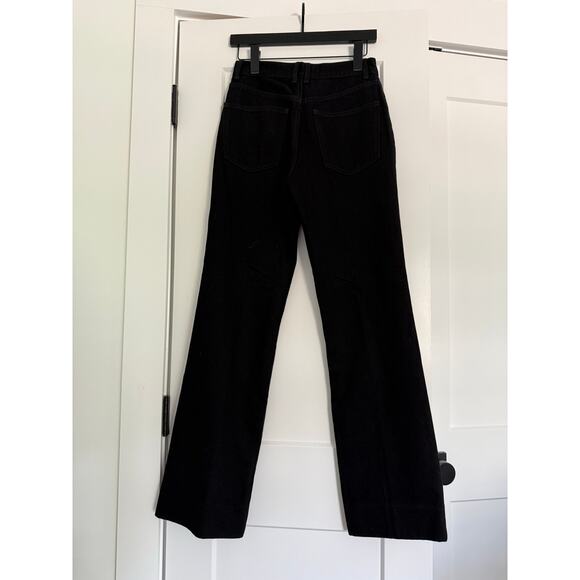 $168 New Madewell Alexa Chung High Rise Straight Jeans - black - Size 25 - Picture 10 of 12